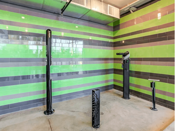 An ev charging station at circa central in phoenix